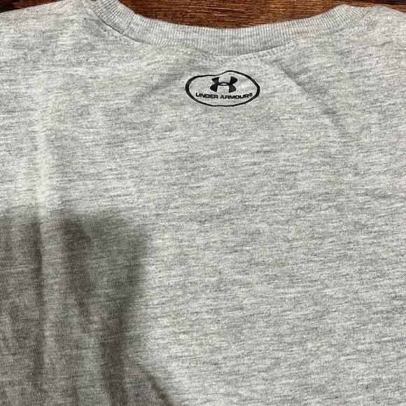 Under Armour Girls Gymnastics T Shirt Gray Sports Youth Size 6 Heat Gear - Picture 3 of 4